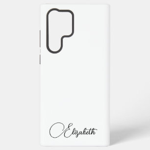 Elegants Geschenke Monogram Typografy Name White Samsung Galaxy Hülle