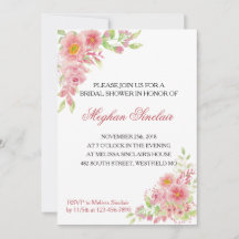 Élégants Invitations de Fêtes des mariées florales