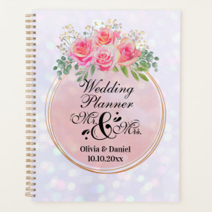 Élégants Monsieur et Madame Fleurs Roses pour le M
