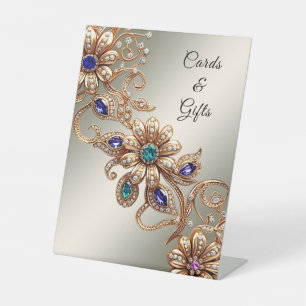 Élégants panneaux de table en fleurs de bijoux en