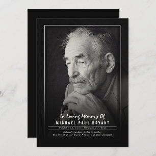 Élégants programmes de cérémonie funéraire avec ph