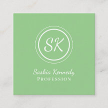 Elegantsage Green Beruflich Monogram