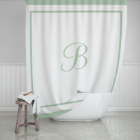 Elegantsage Green Border Script Monogram Letter