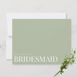 Elegantsage Green Bridesmaid Vorschlagskarte Save The Date