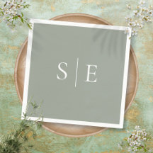 Elegantsage Green Monogram Minimalistisch