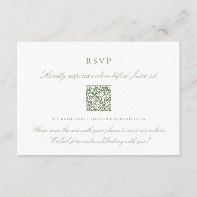 Elegantsage Green Online UAWG QR Code Begleitkarte (Vorderseite)