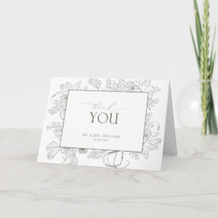 Elegantsage Green Watercolor Floral Vielen Dank Karte