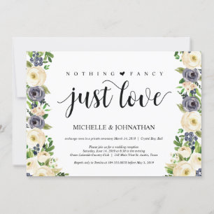 Eleganz Blumen Hochzeitsempfang Einladungen