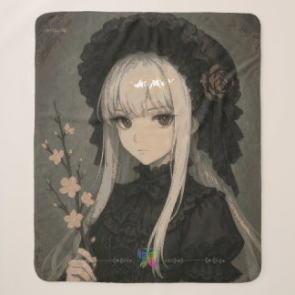 Eleganz der Midnight Blossom Maiden Premium Sherpadecke