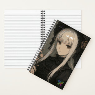 Eleganz der Midnight Blossom Maiden Standard Notizbuch