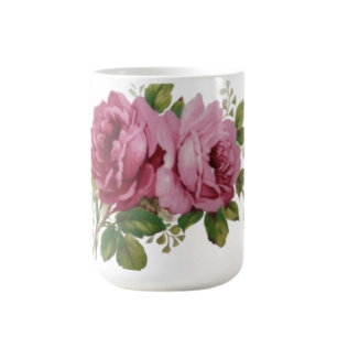 Eleganz der rosa Rose Kaffeetasse