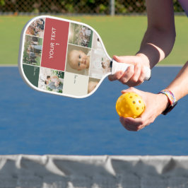 Eleganz Familienfoto Collage Spaß Pickleball Schläger