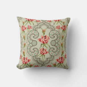Eleganz Floral: Nahtloser Hintergrund im Vintage-S Kissen