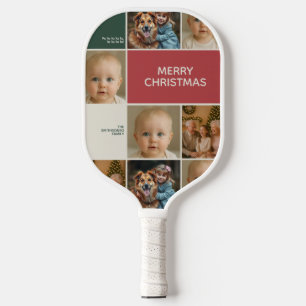 Eleganz fröhliche leuchtende Weihnachtsfreude Pickleball Schläger
