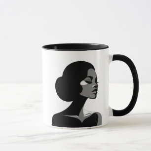 Eleganz im Kontrast, ein fesselndes Portrait Tasse