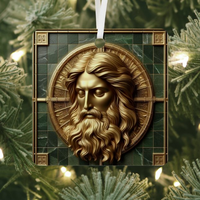 Eleganz in Absolution Cross auf Marmor mit Gilded Ornament Aus Metall (InSitu)