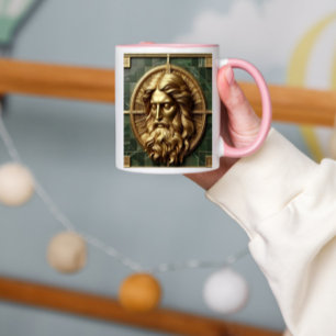 Eleganz in Absolution Cross auf Marmor mit Gilded Tasse