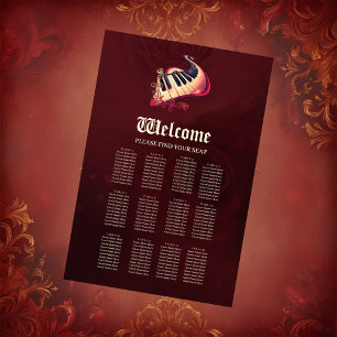 Eleganz in Bewegung, das gebogene Klavier. Poster