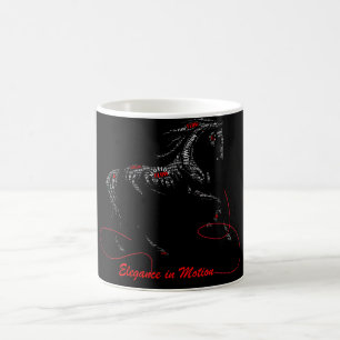 Eleganz in Bewegung Pferd-Typografie Kaffeetasse