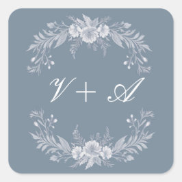 Eleganz in Blooms Quadratischer Aufkleber
