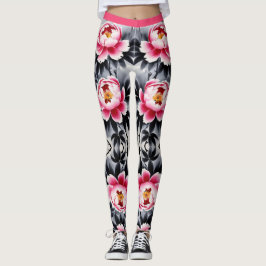Eleganz in Blüten: Florale Harmonie gedruckt Leggings