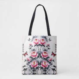 Eleganz in Blüten: Florale Harmonie gedruckt Tasche