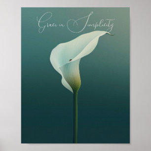 Eleganz in Einfachheit: Die Calla Lily Poster