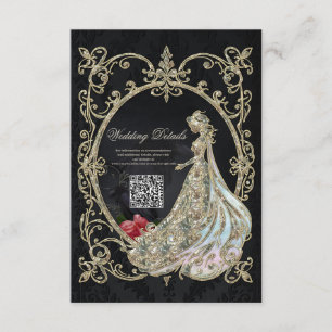 Eleganz in Gold und Schwarz. Begleitkarte