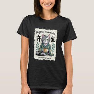 Eleganz in jedem Schluck Katzenkaffeetrinker T-Shirt