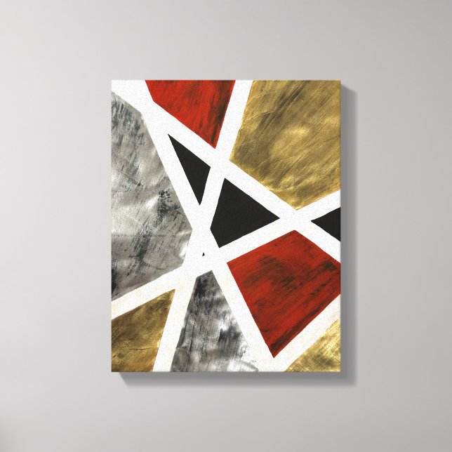 Eleganz in Motion Canvas Print - Abstrakte Gouache Leinwanddruck (Vorderseite)