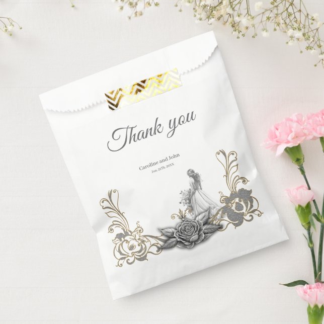 Eleganz in Silber und Schwarz. Geschenktütchen (Versiegelt)