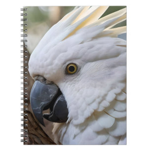 Eleganz in Weiß: Das majestätische Aussie Cockatoo Notizblock