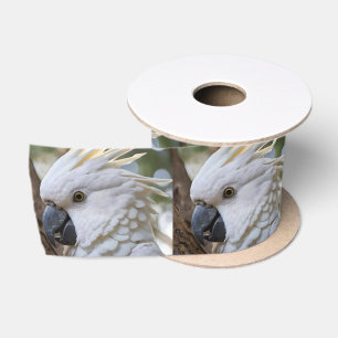 Eleganz in Weiß: Das majestätische Aussie Cockatoo Satinband