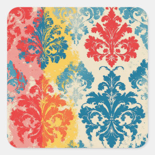 Eleganz mit Patina Quadratischer Aufkleber
