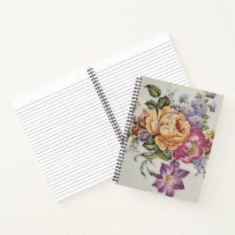 Eleganz: Porzellan Inspiriert Blumenbuch Notizbuch