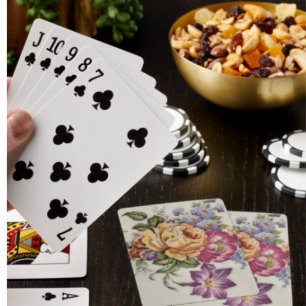 Eleganz: Porzellan Inspiriert Blumenkarten Spielkarten