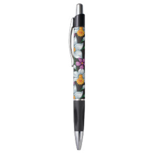 Eleganzmuster mit Narzissen-Blumen 2 Kugelschreiber