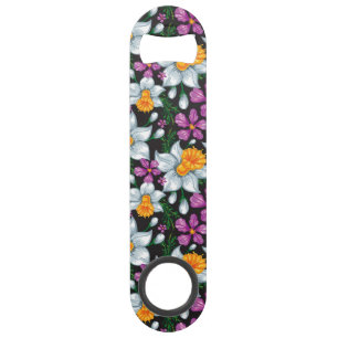 Eleganzmuster mit Narzissen-Blumen 2 Speedflaschenöffner