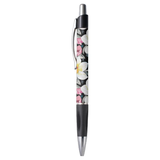 Eleganzmuster mit Narzissen-Blumen Kugelschreiber (Oberseite (Vertikal))