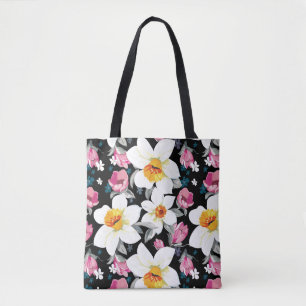 Eleganzmuster mit Narzissen-Blumen Tasche