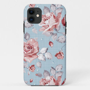 Eleganztapetenmuster von rosa Rosen 2 Case-Mate iPhone Hülle