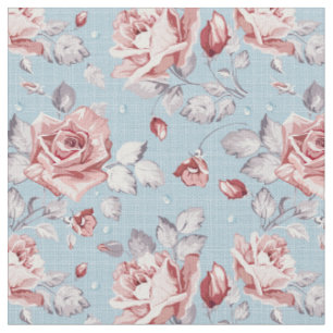 Eleganztapetenmuster von rosa Rosen 2 Stoff