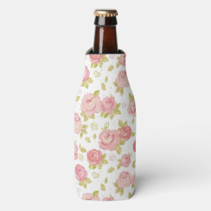 Eleganztapetenmuster von rosa Rosen 3 Flaschenkühler