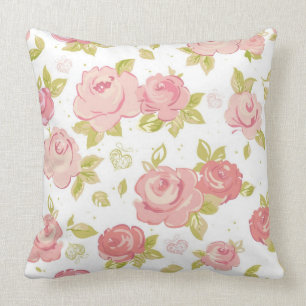 Eleganztapetenmuster von rosa Rosen 3 Kissen