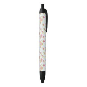Eleganztapetenmuster von rosa Rosen 4 Kugelschreiber