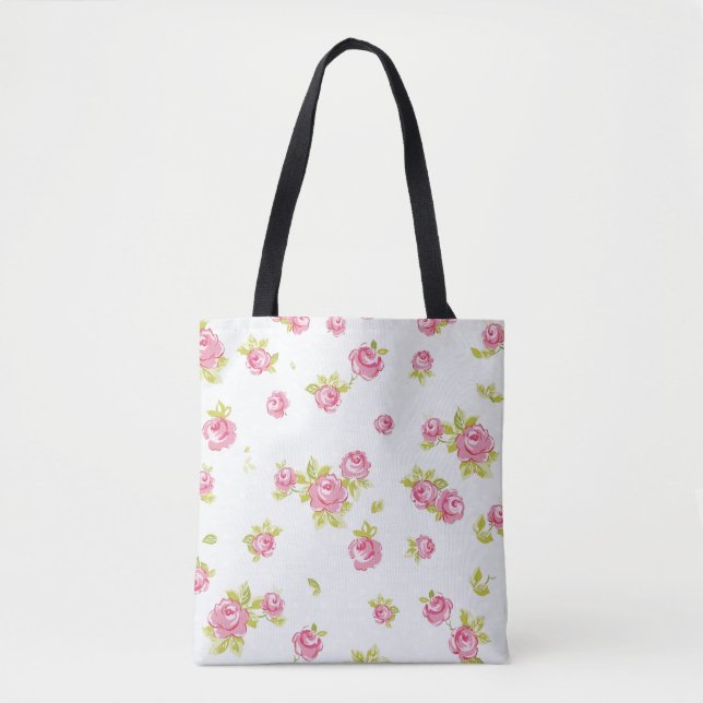 Eleganztapetenmuster von rosa Rosen 4 Tasche (Vorderseite)