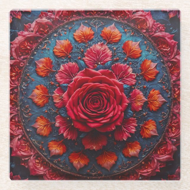 Eleganzzirkel Glasuntersetzer (Vorderseite)