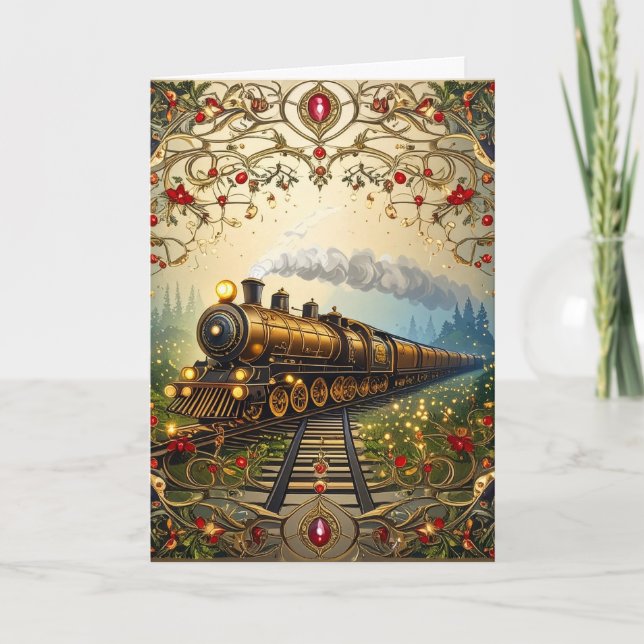 Elegentes Frohe Weihnachten Viktorianischer Nostal (Vorderseite)
