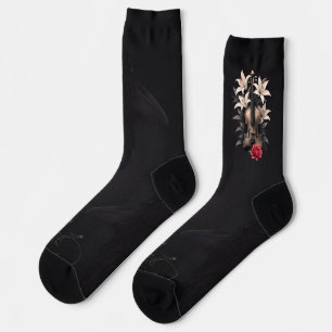 Elegie für ein gefallenes Lied – Romantische gotis Socken