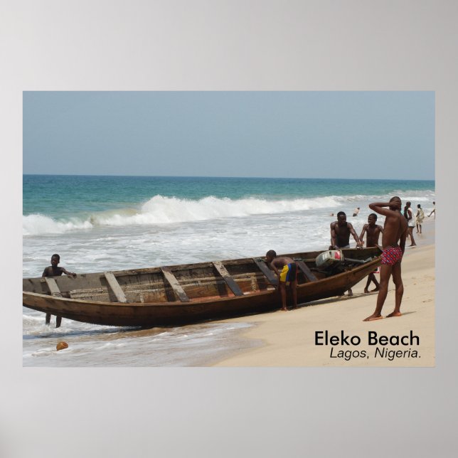Eleko Beach, Lagos, Nigeria. Poster (Vorne)